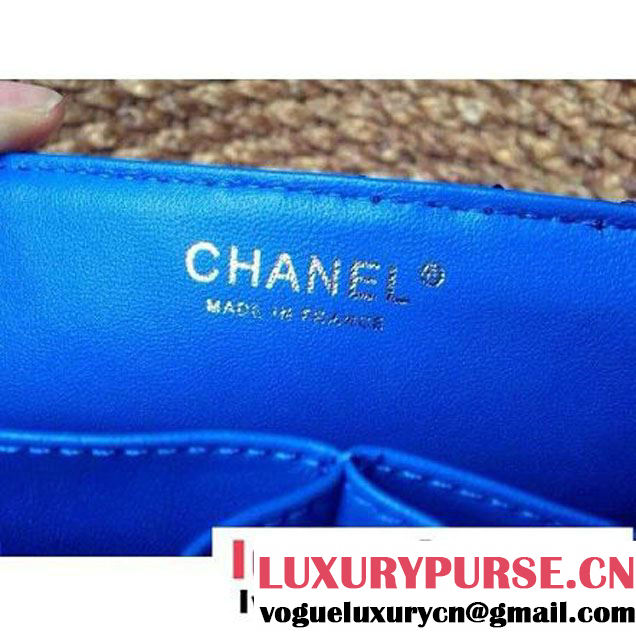 Chanel Classic Flap Bag in Studded Lambskin A92430 Navy (1A086-082406 )