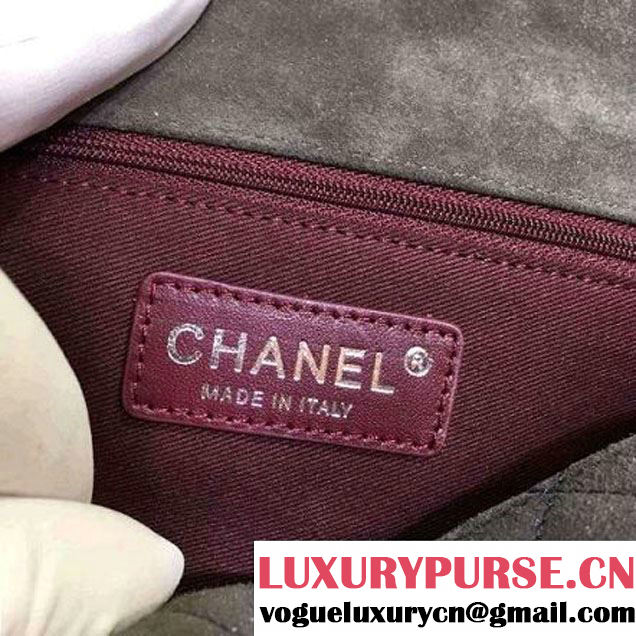 Chanel Flap Shoulder Bag Embellished With Crystal Grey Runway 2015 (2a136-090248 )