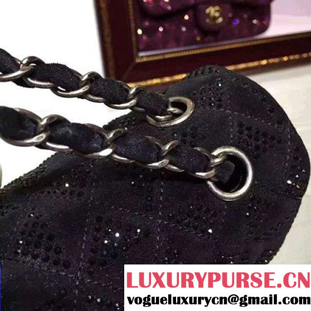 Chanel Flap Shoulder Bag Embellished With Crystal Black Runway 2015 (2a136-090249 )