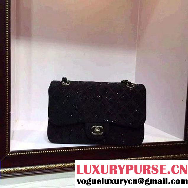Chanel Flap Shoulder Bag Embellished With Crystal Black Runway 2015 (2a136-090249 )