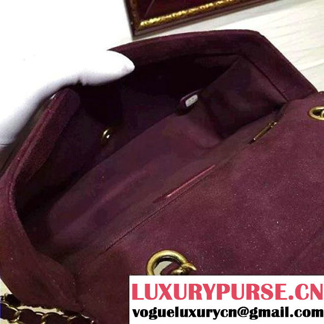 Chanel Flap Shoulder Bag Embellished With Crystal Burgundy Runway 2015 (2a136-090251 )