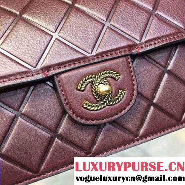 Chanel Black Calfskin New Ice Diamond Classic Flap Bag 2015 (2A143-091805 )