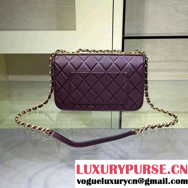 Chanel Black Calfskin New Ice Diamond Classic Flap Bag 2015 (2A143-091805 )
