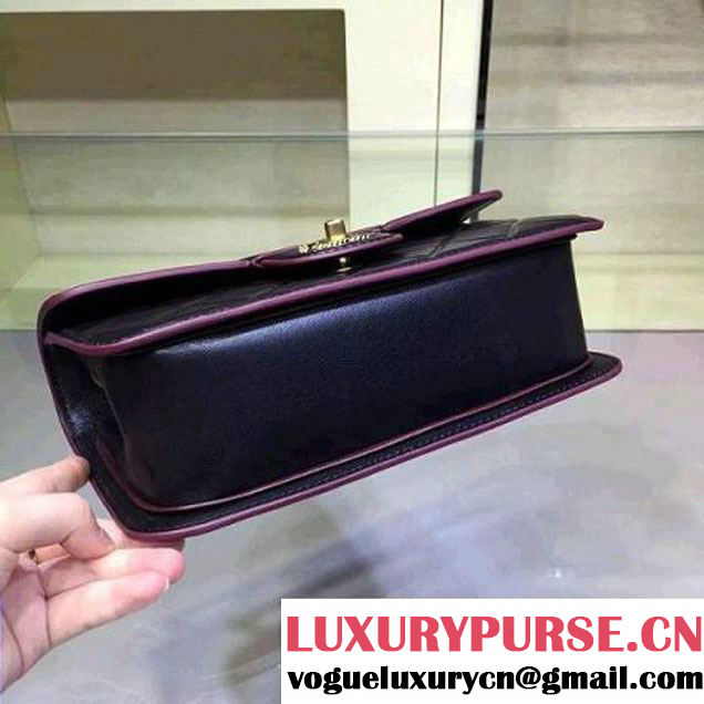 Chanel Black Calfskin New Ice Diamond Classic Flap Bag 2015 (2A143-091805 )