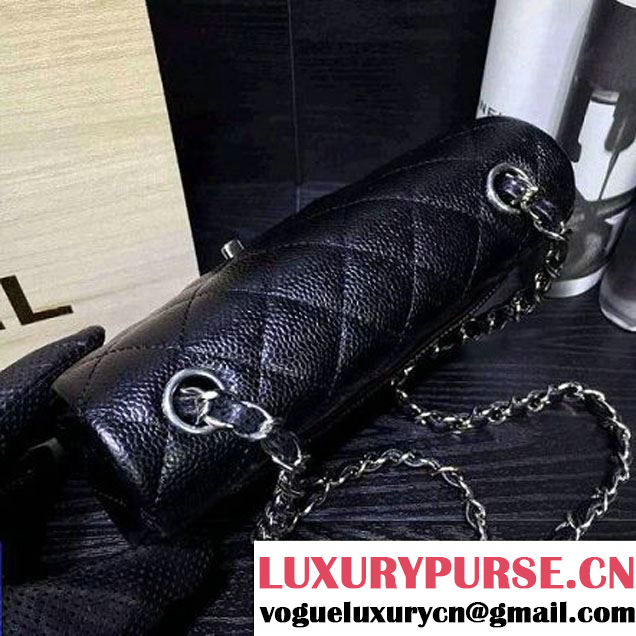 Chanel Small Caviar Calfskin Classic Flap Bag Black (1A022-092104 )