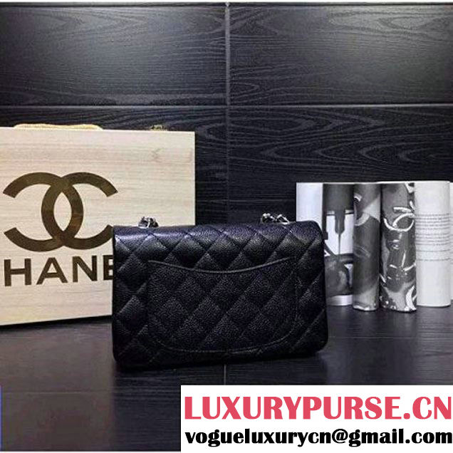 Chanel Small Caviar Calfskin Classic Flap Bag Black (1A022-092104 )