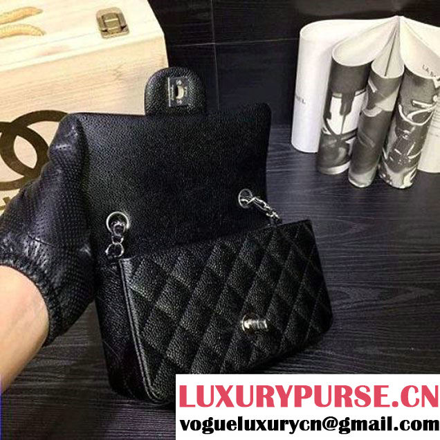 Chanel Small Caviar Calfskin Classic Flap Bag Black (1A022-092104 )