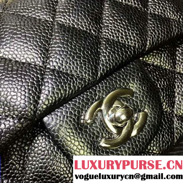 Chanel Small Caviar Calfskin Classic Flap Bag Black (1A022-092104 )