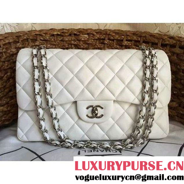 Chanel Jumbo Lambskin Classic Double Flap Bag White(SHW) (1a086-092105 )