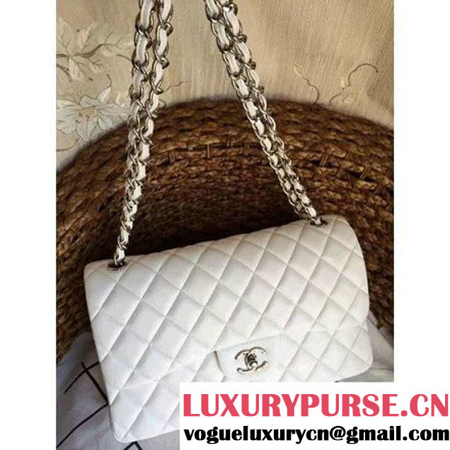 Chanel Jumbo Lambskin Classic Double Flap Bag White(SHW) (1a086-092105 )