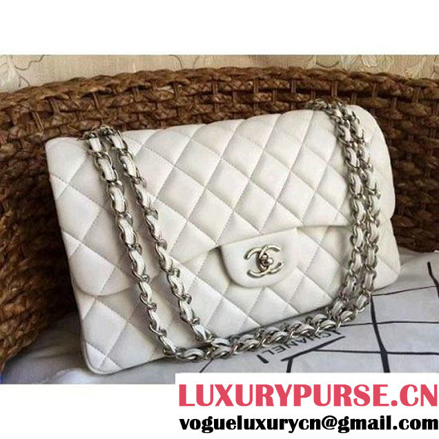 Chanel Jumbo Lambskin Classic Double Flap Bag White(SHW) (1a086-092105 )