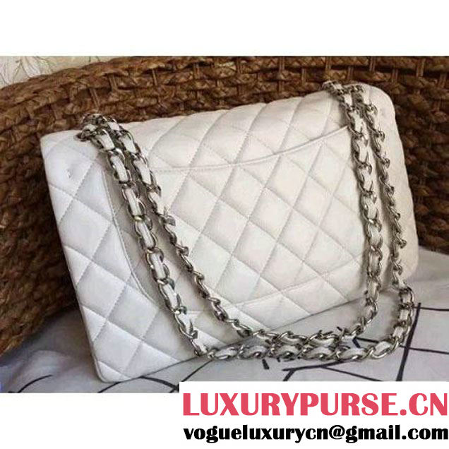 Chanel Jumbo Lambskin Classic Double Flap Bag White(SHW) (1a086-092105 )