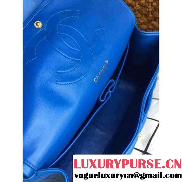 Chanel Jumbo Lambskin Classic Double Flap Bag Indigo(GHW) (1a086-092106 )