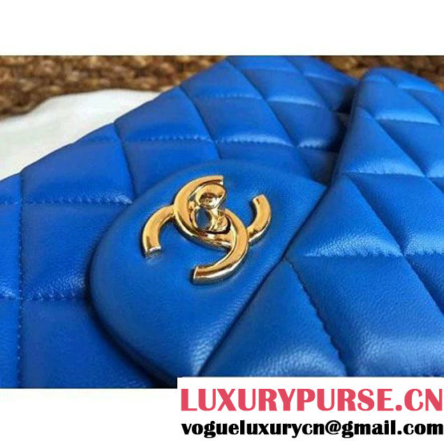 Chanel Jumbo Lambskin Classic Double Flap Bag Indigo(GHW) (1a086-092106 )