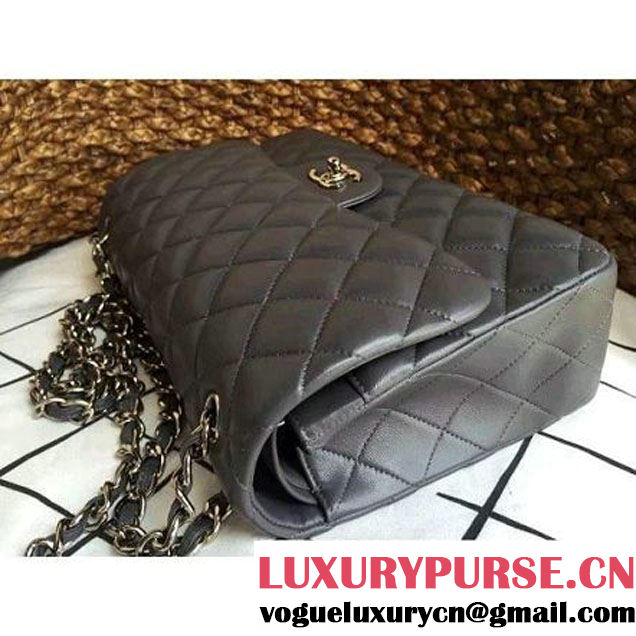 Chanel Jumbo Lambskin Classic Double Flap Bag Grey(SHW) (1a086-092107 )
