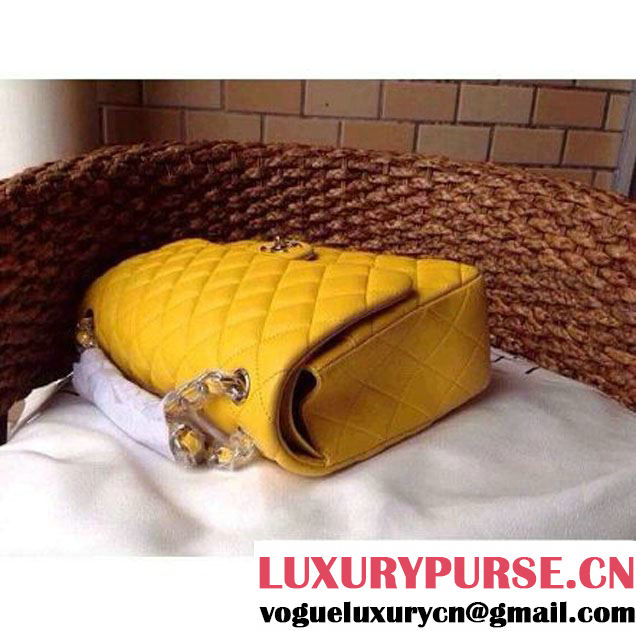 Chanel Jumbo Lambskin Classic Double Flap Bag Yellow(SHW) (1a086-092108 )