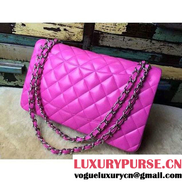 Chanel Jumbo Lambskin Classic Double Flap Bag Rosy(SHW) (1a086-092109 )