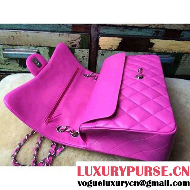 Chanel Jumbo Lambskin Classic Double Flap Bag Rosy(SHW) (1a086-092109 )