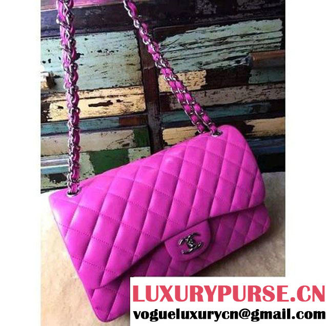 Chanel Jumbo Lambskin Classic Double Flap Bag Rosy(SHW) (1a086-092109 )