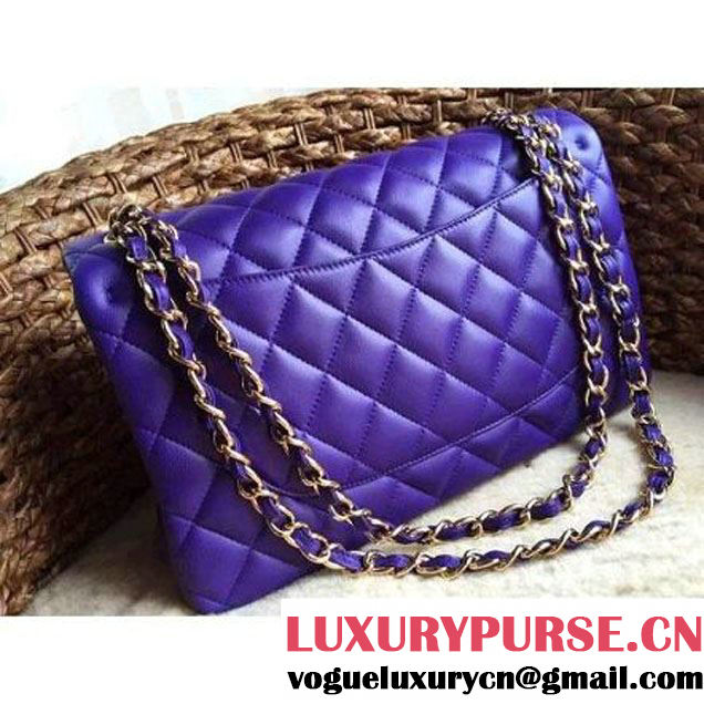 Chanel Jumbo Lambskin Classic Double Flap Bag Purple(GHW) (1a086-092110 )