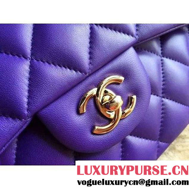 Chanel Jumbo Lambskin Classic Double Flap Bag Purple(GHW) (1a086-092110 )