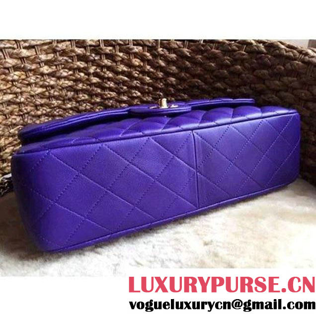 Chanel Jumbo Lambskin Classic Double Flap Bag Purple(GHW) (1a086-092110 )