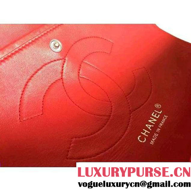Chanel Jumbo Lambskin Classic Double Flap Bag Red(SHW) (1a086-092111 )