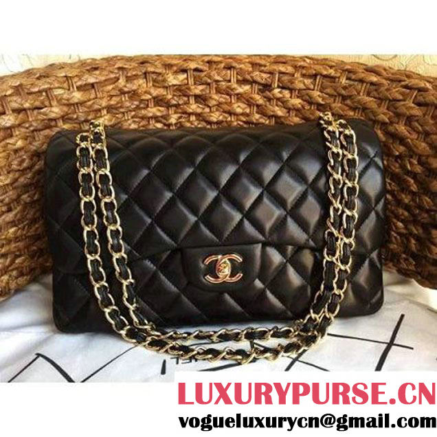 Chanel Jumbo Lambskin Classic Double Flap Bag Black (GHW) (1a086-092112 )