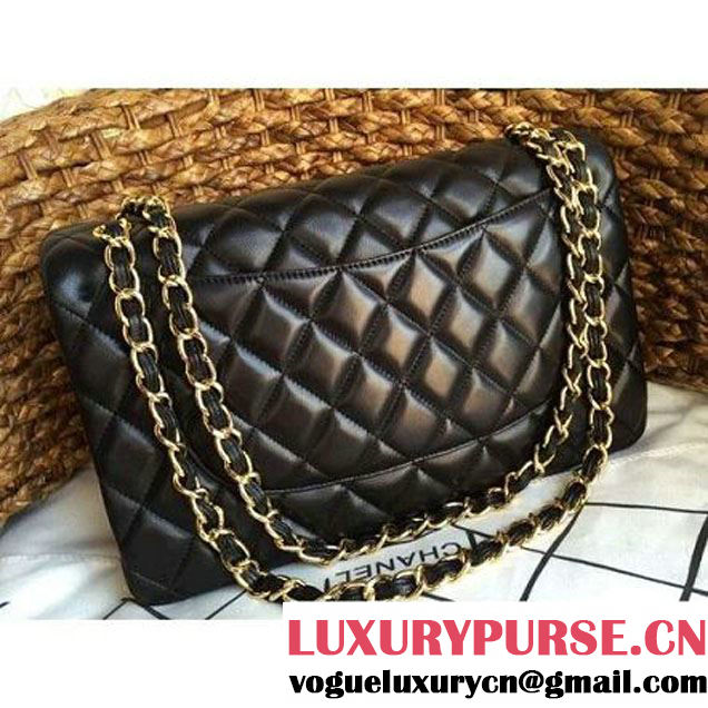 Chanel Jumbo Lambskin Classic Double Flap Bag Black (GHW) (1a086-092112 )