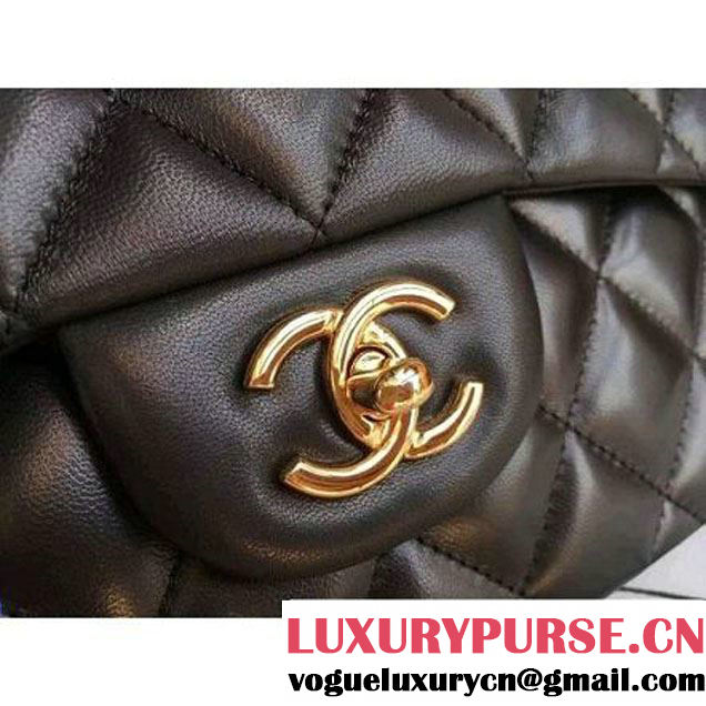 Chanel Jumbo Lambskin Classic Double Flap Bag Black (GHW) (1a086-092112 )