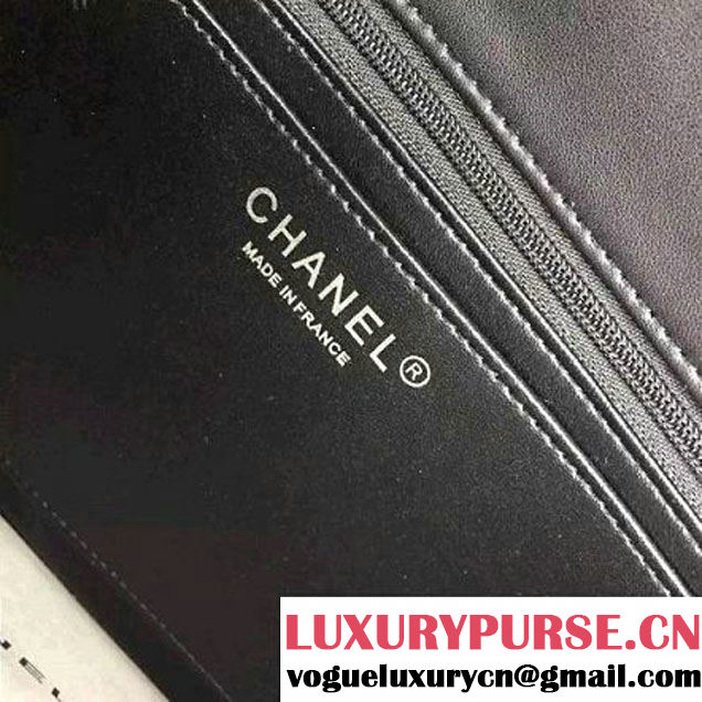 Chanel Large Black Quilted Lambskin Flap Bag Fall-Winter 2015/16 (2A058-101502 )