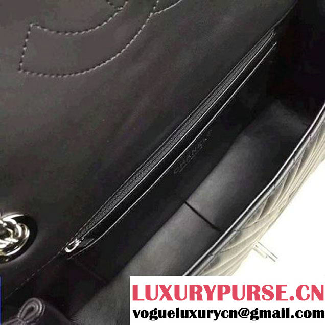 Chanel Large Black Quilted Lambskin Flap Bag Fall-Winter 2015/16 (2A058-101502 )