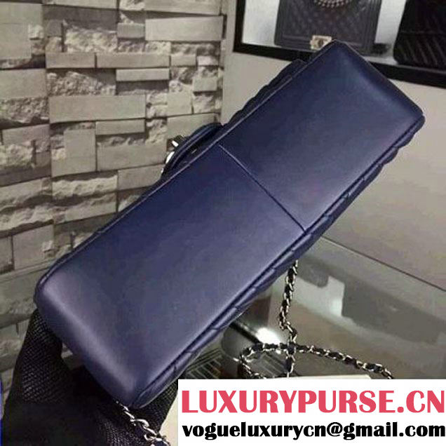 Chanel Medium Navy Quilted Lambskin Flap Bag Fall-Winter 2015/16 (2A058-102003 )