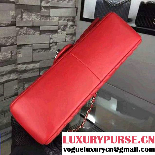 Chanel Medium Red Quilted Lambskin Flap Bag Fall-Winter 2015/16 (2A058-102004 )