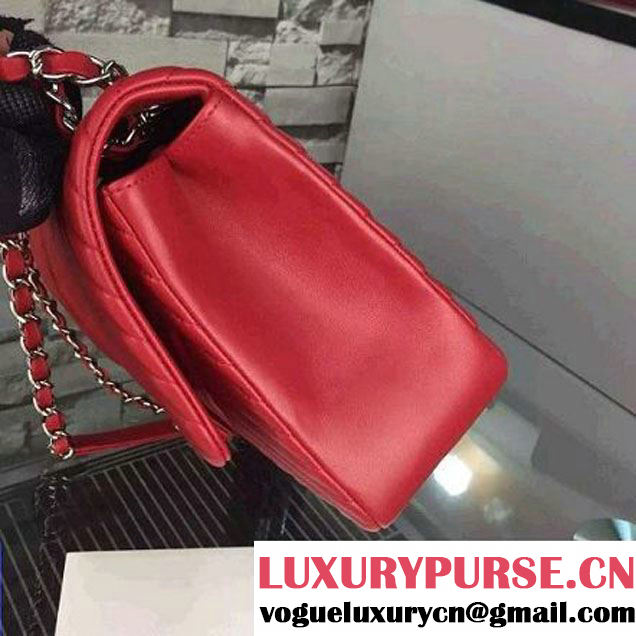 Chanel Large Red Quilted Lambskin Flap Bag Fall-Winter 2015/16 (2A058-102006 )