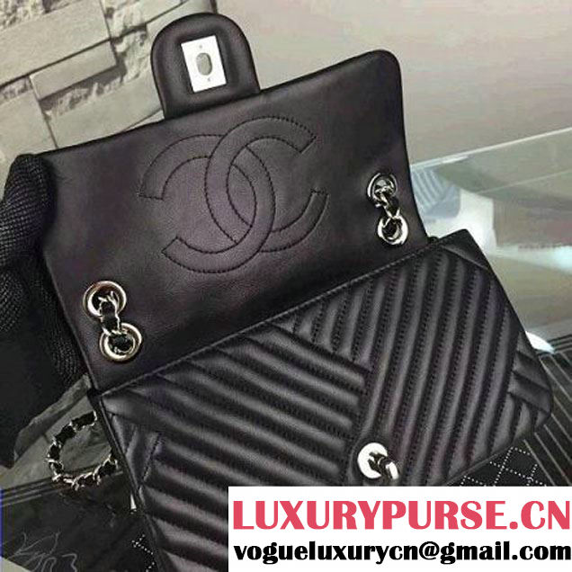 Chanel Small Black Quilted Lambskin Flap Bag Fall-Winter 2015/16 (2A058-102609 )