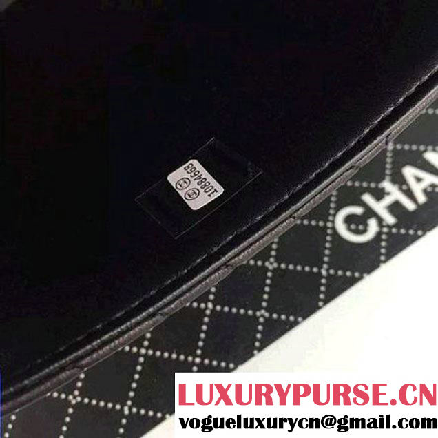 Chanel Small Black Quilted Lambskin Flap Bag Fall-Winter 2015/16 (2A058-102609 )