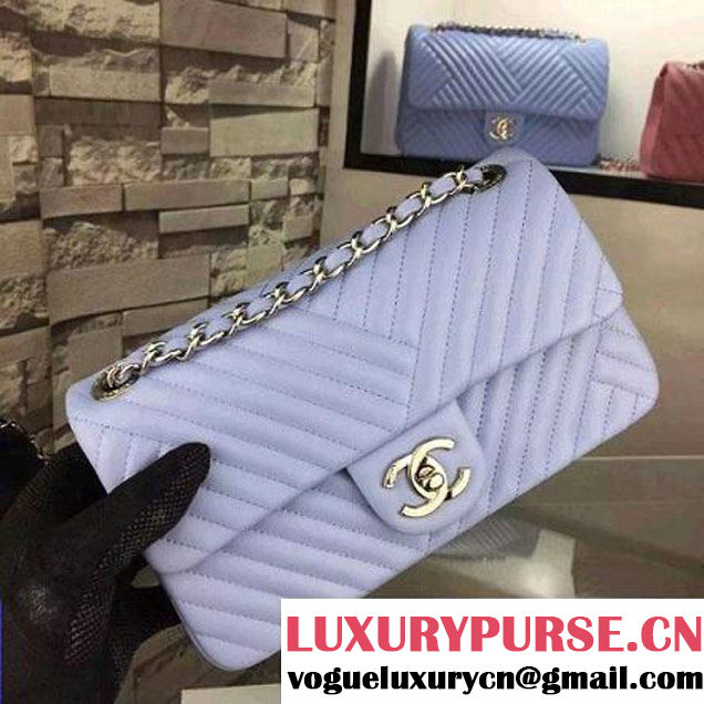 Chanel Small Ciel Quilted Lambskin Flap Bag Fall-Winter 2015/16 (2A058-102610 )