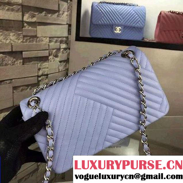 Chanel Small Ciel Quilted Lambskin Flap Bag Fall-Winter 2015/16 (2A058-102610 )