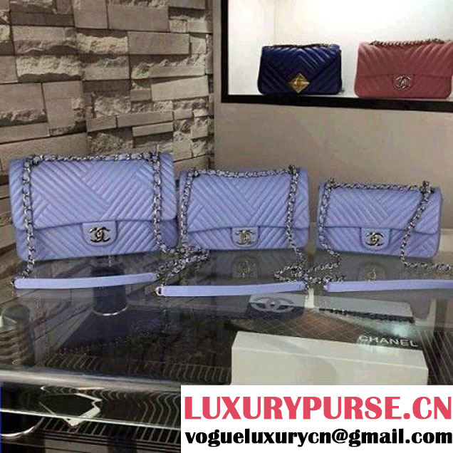 Chanel Medium Ciel Quilted Lambskin Flap Bag Fall-Winter 2015/16 (2A058-102611 )