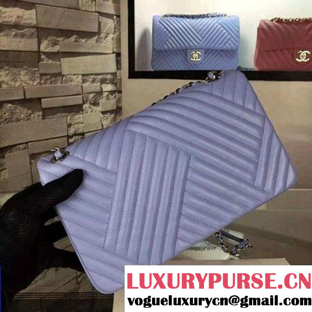 Chanel Medium Ciel Quilted Lambskin Flap Bag Fall-Winter 2015/16 (2A058-102611 )