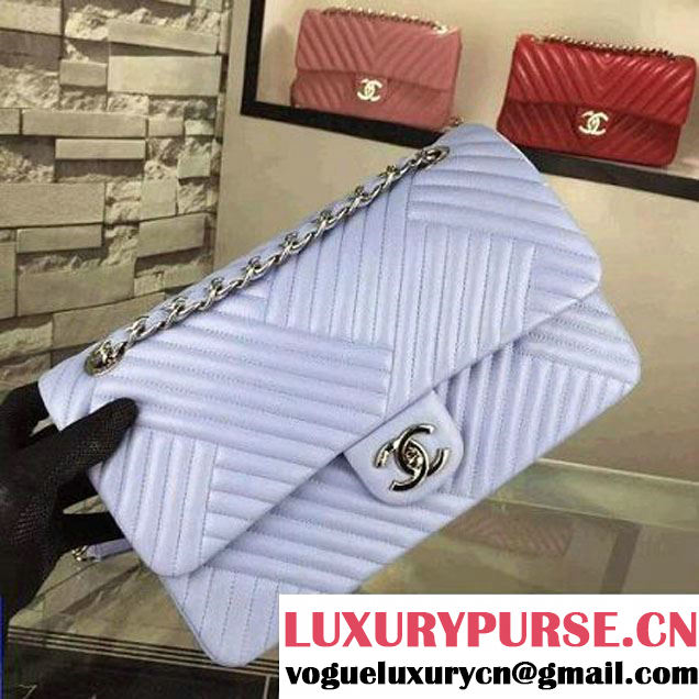 Chanel Large Ciel Quilted Lambskin Flap Bag Fall-Winter 2015/16 (2A058-102612 )