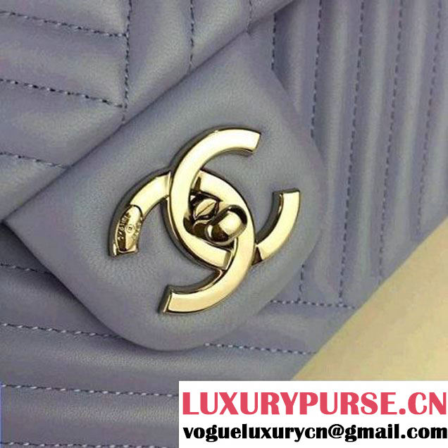 Chanel Large Ciel Quilted Lambskin Flap Bag Fall-Winter 2015/16 (2A058-102612 )
