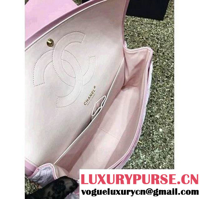 Chanel Velvet Classics A1113 Jumbo Flap Bag Pink(Gold Hardware) (MC-112033 )