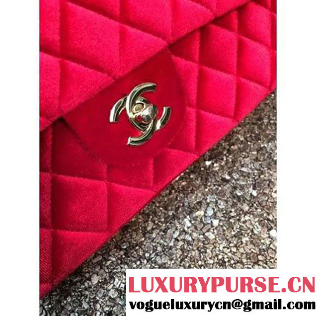 Chanel Velvet Classic Regular A1112 Flap Bag Red (gold Hardware) (MC-112050 )