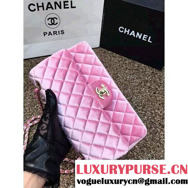 Chanel Velvet Classic Regular A1112 Flap Bag Pink (Gold Hardware) (MC-112051 )