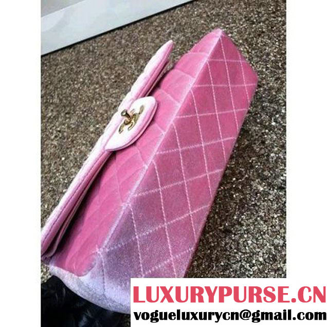 Chanel Velvet Classic Regular A1112 Flap Bag Pink (Gold Hardware) (MC-112051 )