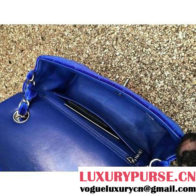 Chanel Velvet Classic Small A1116 Flap Bag Royal Blue (Gold Hardware) (MC-112078 )