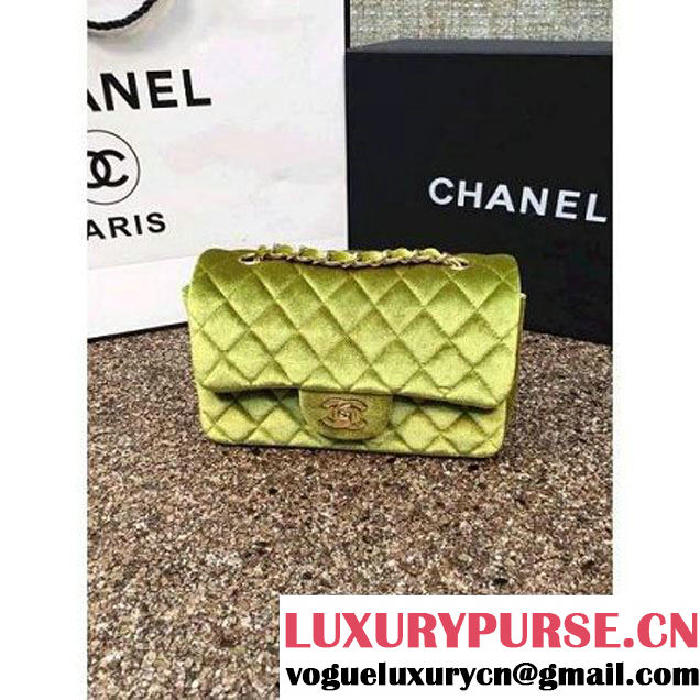 Chanel Velvet Classic Small A1116 Flap Bag Royal Grassy (Gold Hardware) (MC-112079 )