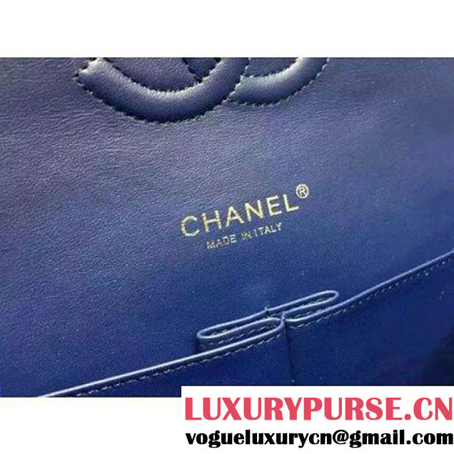 Chanel Medium Denim Canvas Classic Flap Bag Blue (FTH-120112 )